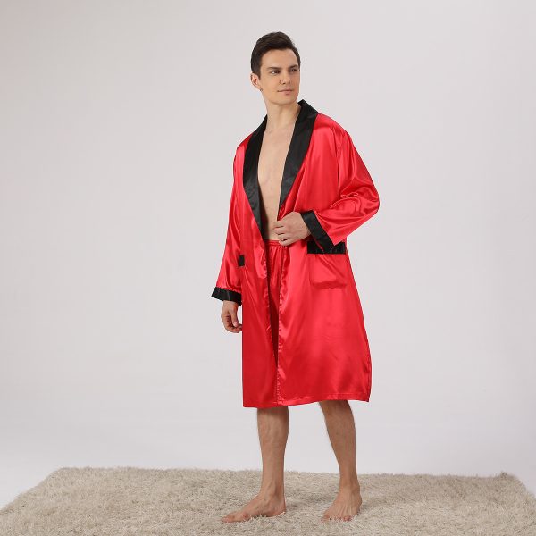 Men's Silk Nightgown Shorts Two-piece Suit - Image 2