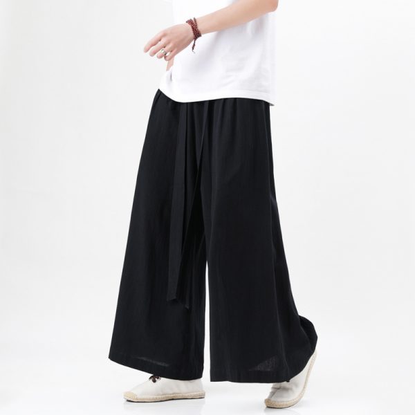 Cotton And Linen Plus Size Loose Trousers Men's Chinese Style - Image 8