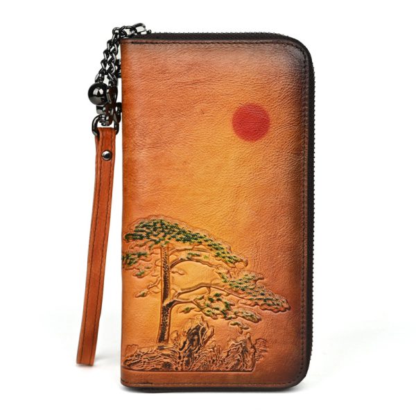 Women's Leather Wallet Long Rising Sun - Image 7