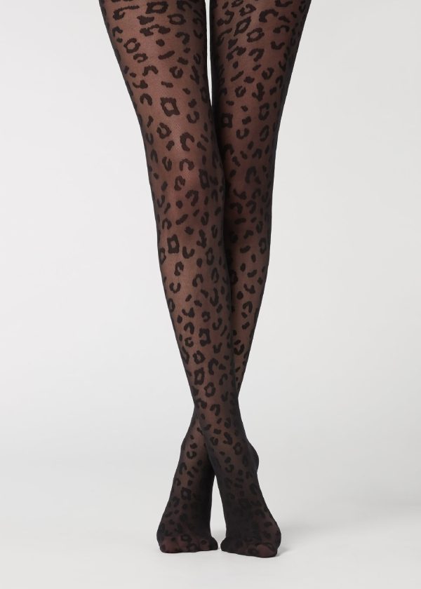 Leopard Vintage Jacquard Pantyhose Leg Beauty - Image 6