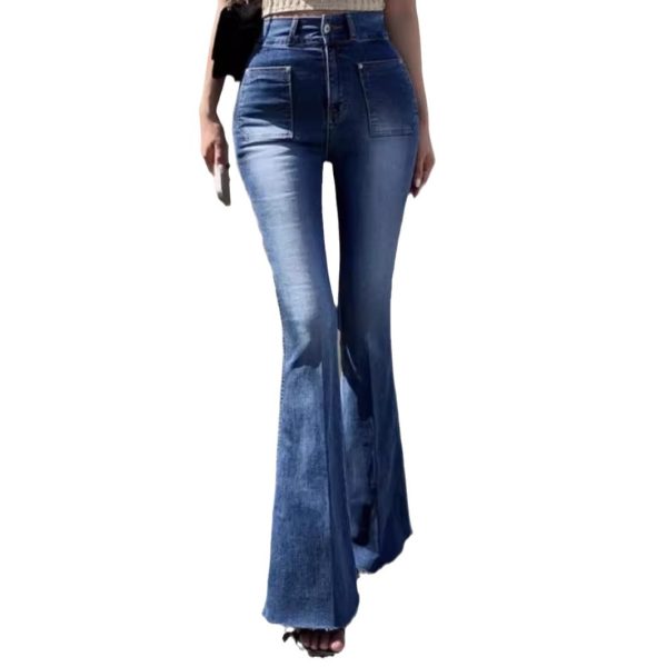 High Waist Big Long Leg Fengqi Denim Horn High Waist Pants - Image 3