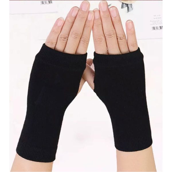 Men's And Women's Autumn And Winter Thin Spring And Summer Cotton Half Finger Sports Fingerless Gloves - Image 6