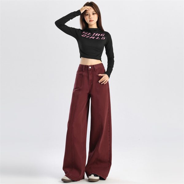 Sweet Cool High Waist Slimming And Wide Leg Jeans - Image 4