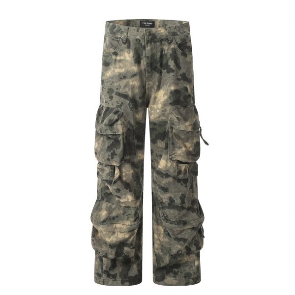 Mountain Outdoor Multi-pocket Workwear Tie-dye Camouflage Pants Men - Image 2