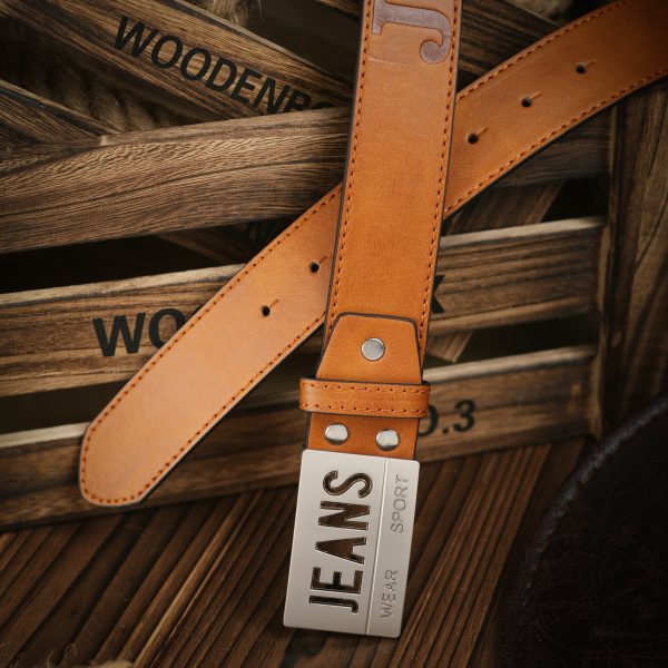 Punk Leather PU Leather Denim Trend Belt - Image 2