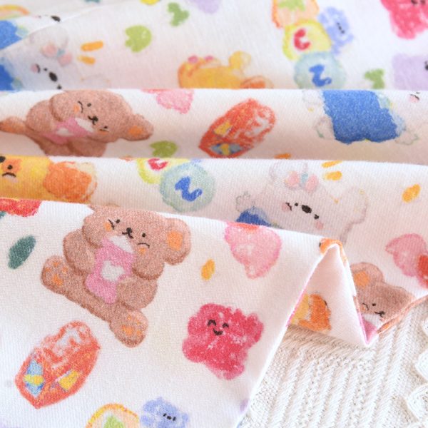 Brushed Flannel Loose Pure Cotton Cartoon Printed Pajama Pants For Women - Image 3