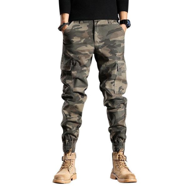 Men's Spring And Autumn Camouflage Loose Ankle Banded Working Pants - Image 4