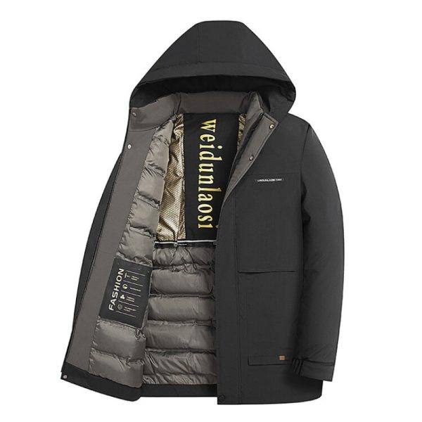 Winter Men's Velvet Thickening Padded Jacket Business Casual Down Cotton-padded Coat - Image 2