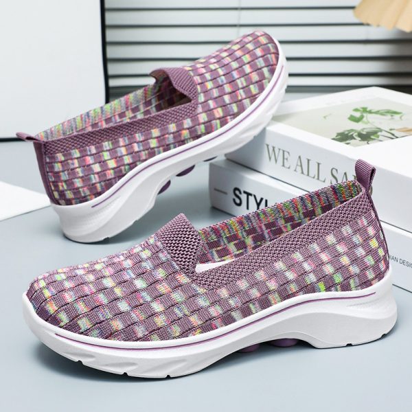 Fashion Colorblock Platform Casual Women's Breathable Shoes - Image 2