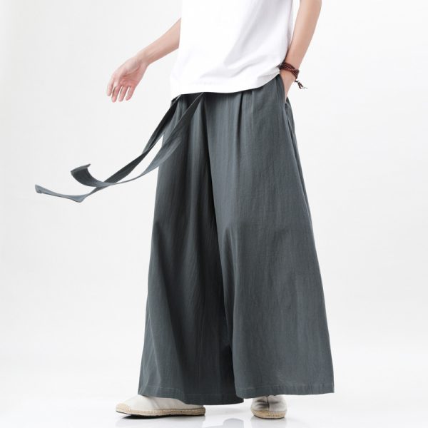 Cotton And Linen Plus Size Loose Trousers Men's Chinese Style - Image 7