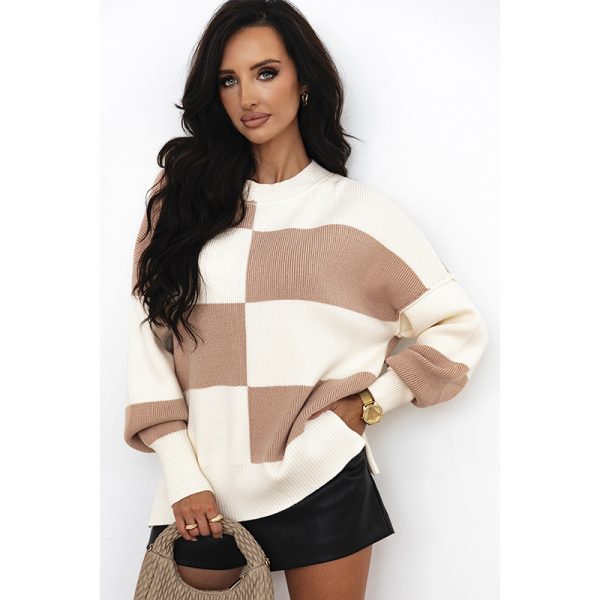 Female Loose Fit Loose Shoulder Knitted Pullover - Image 3