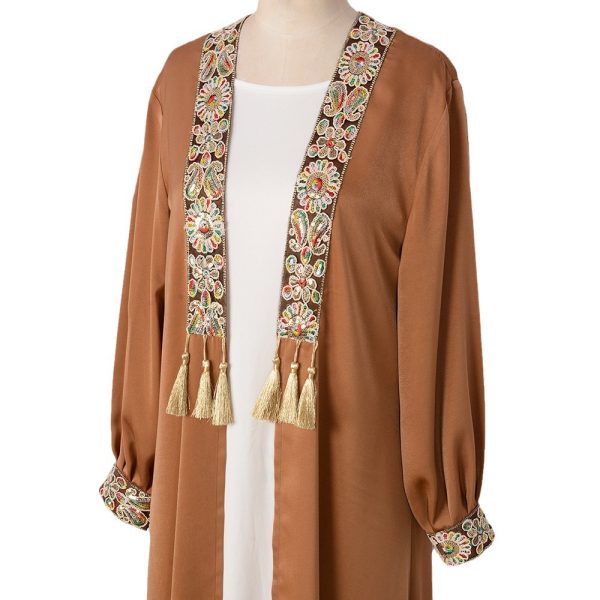 Women's Cardigan Two-piece Set Tassel Pendant Robe - Image 6