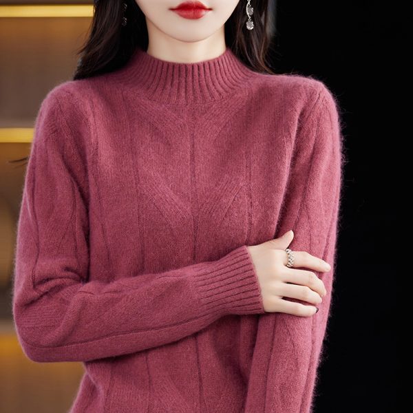 Women's Autumnwinter Fashion Knitted Top Bottoming Shirt - Image 8