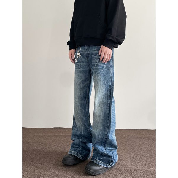 American Retro Lightning Blue Straight Jeans - Image 4