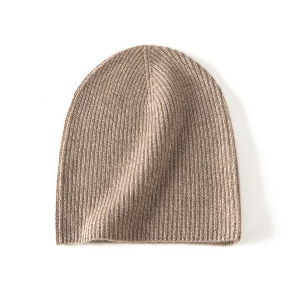 Pure Cashmere Knitted Wool Hat All-match Bag Cap Sleeve Cap All-match Casual Shopping Cashmere Hat - Image 9