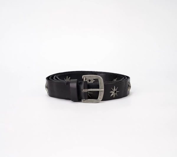 DIY Star Simple Black Retro Metal Men's Distressed Belt - Image 6