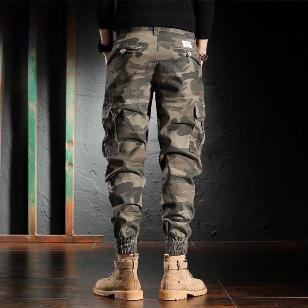 Men's Spring And Autumn Camouflage Loose Ankle Banded Working Pants - Image 3