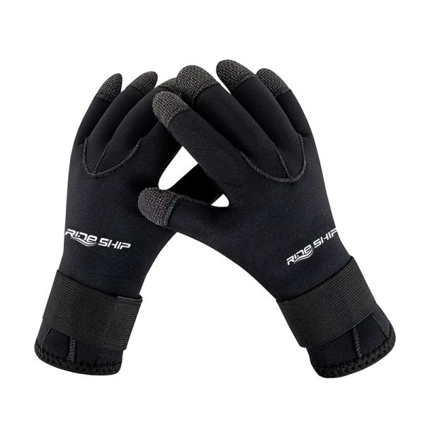 35MM Diving Mittens Wear-resistant Kevlar Titanium Coating Cold-proof Warm Non-slip Water Puncture-proof - Image 4