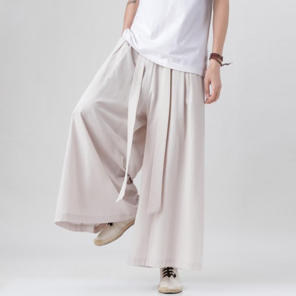 Cotton And Linen Plus Size Loose Trousers Men's Chinese Style - Image 2