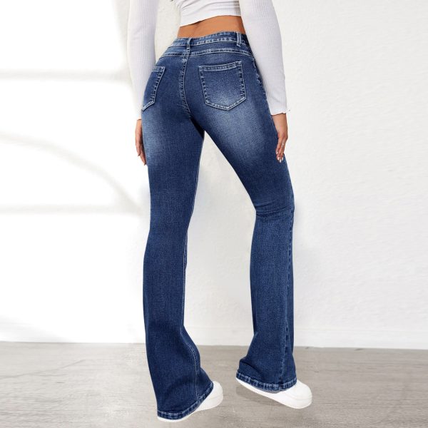 Women's Stretch Pants Denim Retro Washed - Image 3