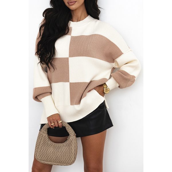 Female Loose Fit Loose Shoulder Knitted Pullover - Image 2