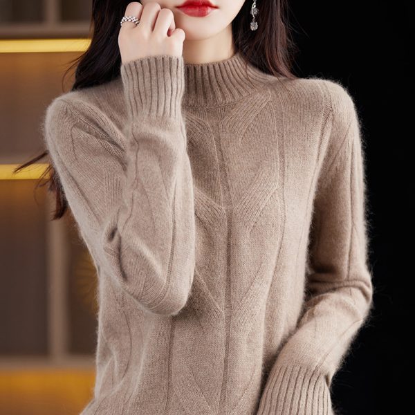 Women's Autumnwinter Fashion Knitted Top Bottoming Shirt - Image 6