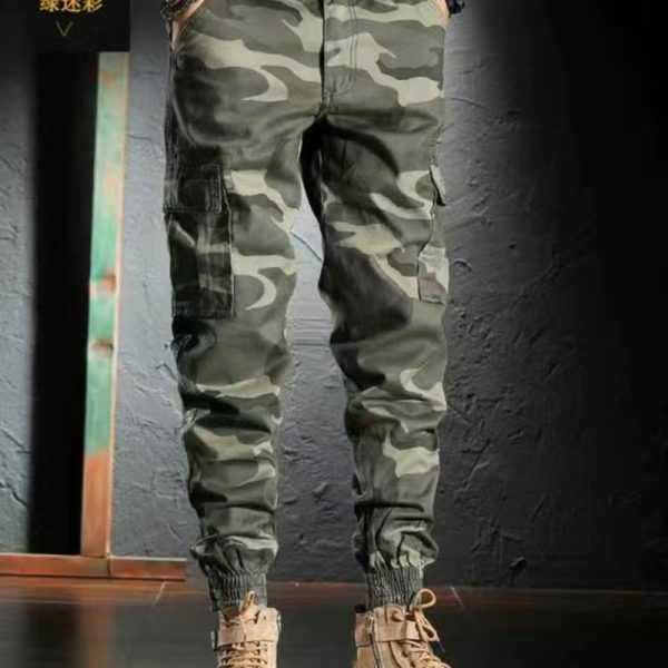 Men's Spring And Autumn Camouflage Loose Ankle Banded Working Pants - Image 6