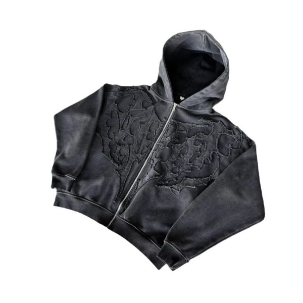 Personalized Street Style Cardigan Zipper Hoodie Coat - Image 5