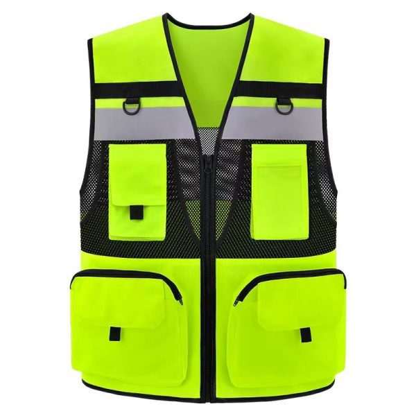 Multifunctional Reflective Traffic Breathable Vest Construction Duty Security Patrol Protective Clothing - Image 2