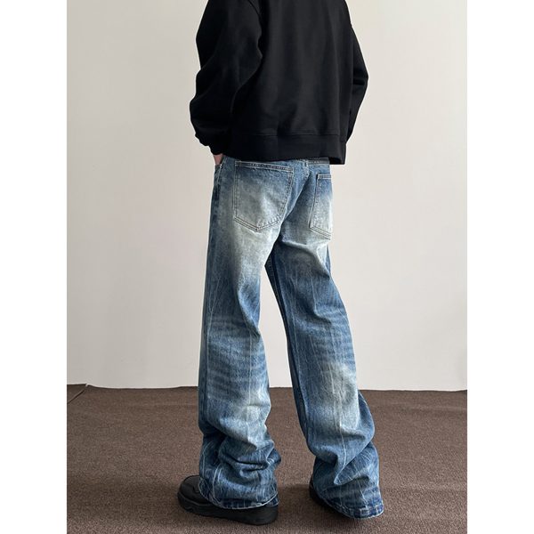 American Retro Lightning Blue Straight Jeans - Image 5