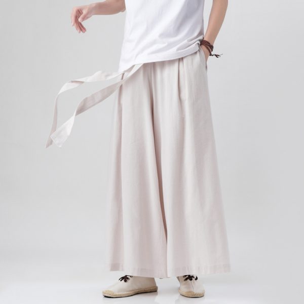 Cotton And Linen Plus Size Loose Trousers Men's Chinese Style - Image 6