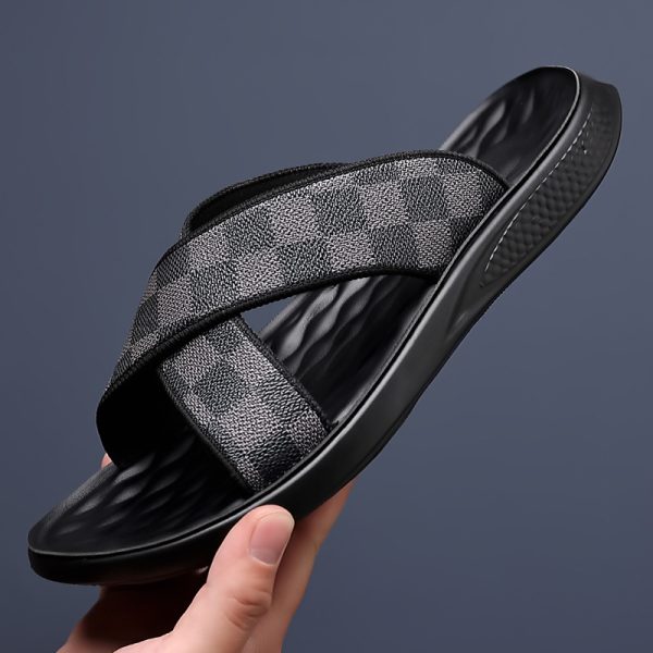 Men's Checkered Beach Shoes Sandals For Outdoor Use