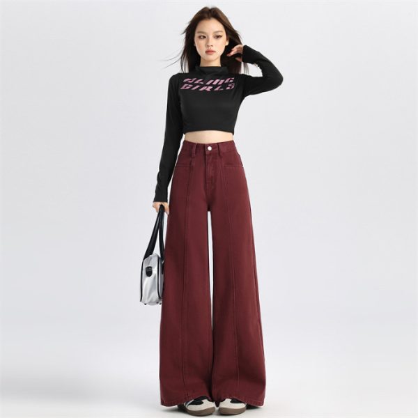 Sweet Cool High Waist Slimming And Wide Leg Jeans - Image 6