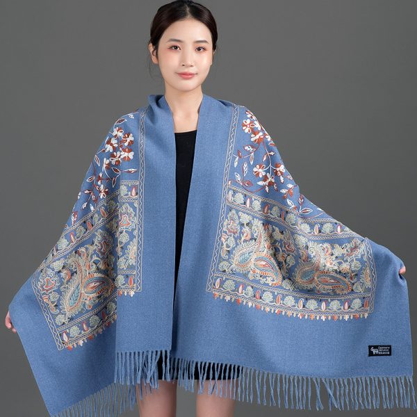 Scarf Shawl Cashmere Warm Cheongsam Outerwear - Image 9