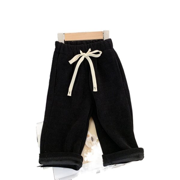 Straight-leg Pants Children Thick Warm Wide-leg Pants - Image 5