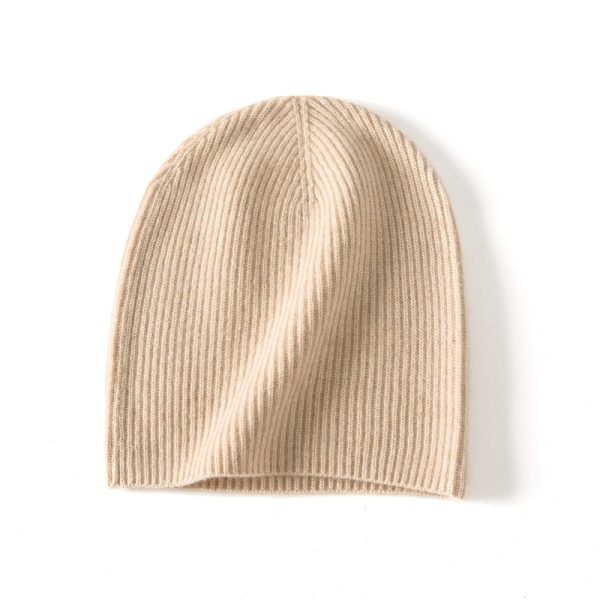 Pure Cashmere Knitted Wool Hat All-match Bag Cap Sleeve Cap All-match Casual Shopping Cashmere Hat - Image 10