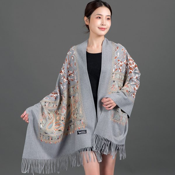 Scarf Shawl Cashmere Warm Cheongsam Outerwear - Image 5