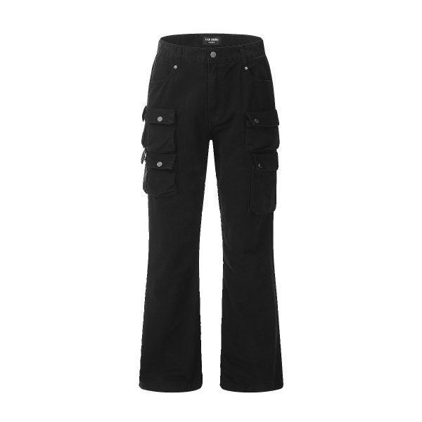 Multi-pocket All-match High Street Slightly Flared Workwear Casual Pants - Image 5