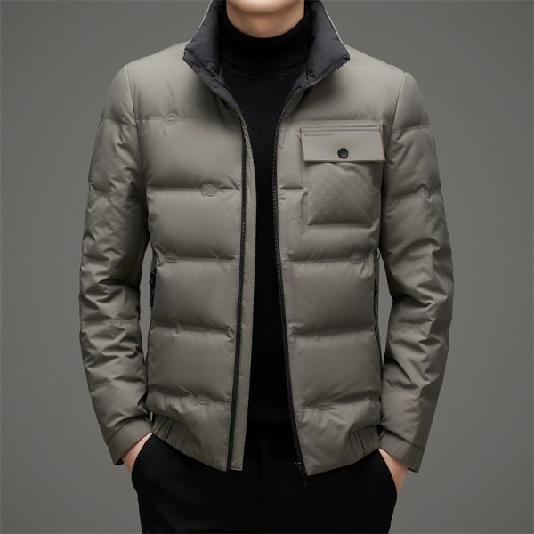 Men's Winter Stand Collar Short Thickened Warm Outdoor Down Jacket - Image 4