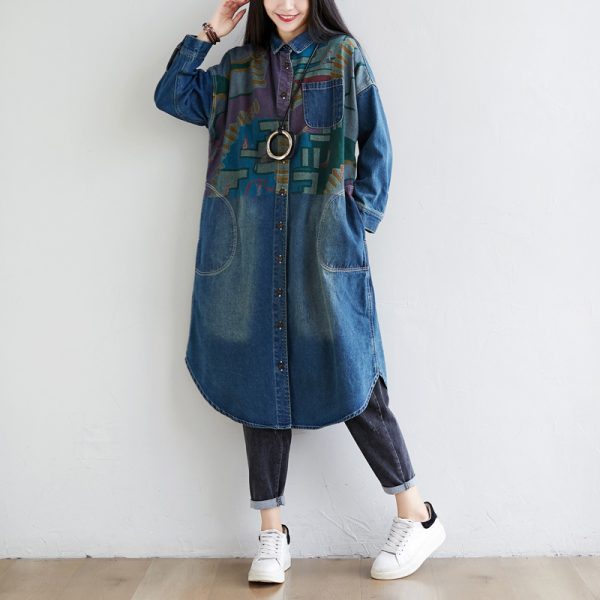 Women's Fashion Wash Vintage Denim Jacket - Image 4