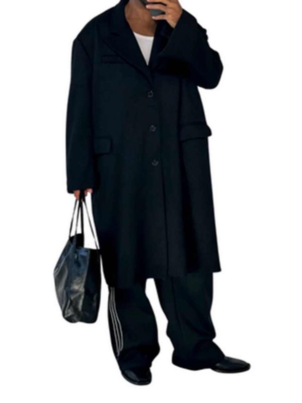 Nerazzurri Winter Men's Overcoat Coat Long Below The Knee Wool - Image 4