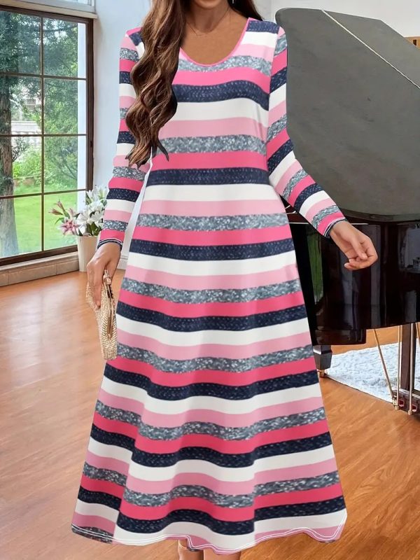 Women's Fashion Gradient Dress With Prints - Image 10