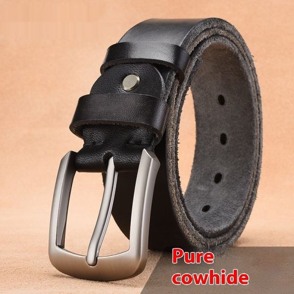 Men's Leather Belt Leather Pin Buckle - Image 5