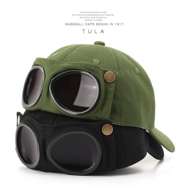 Pilot Hat Personalized Glasses Peaked Cap Male Sunglasses Sunshade Spring And Summer All-match - Image 2