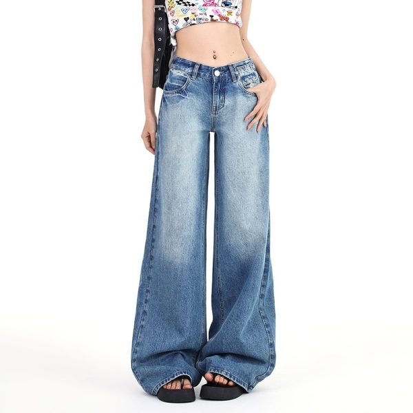 Women's American-style Retro Low-waist Wide-leg Jeans Summer - Image 6