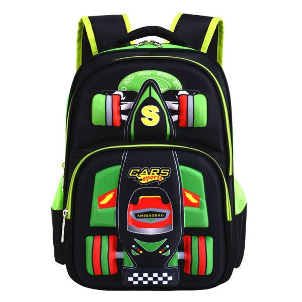 Three Dimensional Car Boys Primary School Trolley School Bag - Image 3