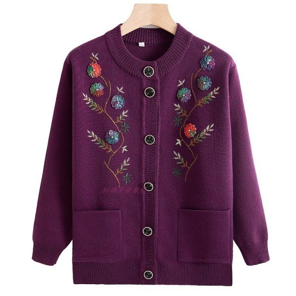 Mom's Winter Sweater Cardigan Spring And Autumn - Image 5