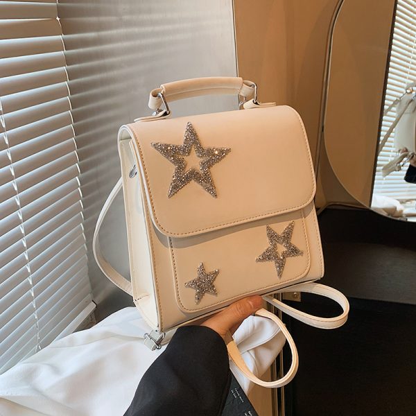 Women's Bag Fashionable Sequins Five-pointed Star Backpack