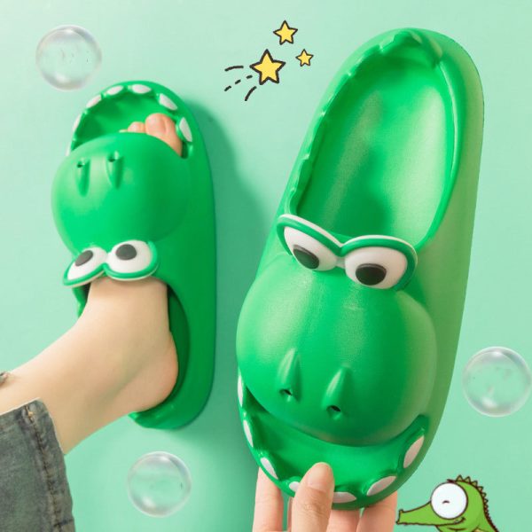 Kids Dinosaur Slippers Wholesale Summer Cartoon Parent Child Outdoor Home EVA Sandals Women Men Kids Cute Slippers Baby Shoes - Image 3