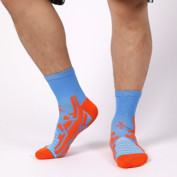 5 Pairs Of Mixed Mid-calf Sports Socks With Breathable Terrycloth Bottoms For Cushioning, Men's Ankle Socks With Arch Support. - Image 3